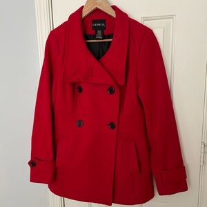 Classy Tailored Look, Flattering Wool Blend Coat, Jacket